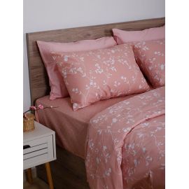 Σετ Σεντόνια Cotton Feelings 924 Pink Διπλό με λάστιχο (150x205+30) Sunshinehome |  Σεντόνια Διπλά στο espiti