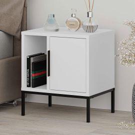 Κομοδίνο Glynn Megapap χρώμα λευκό 45x35x50εκ. |  Κομοδίνα στο espiti