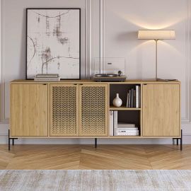 Μπουφές Naive Megapap χρώμα sapphire oak 204x40x80εκ. |  Μπουφέδες στο espiti