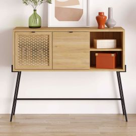 Κονσόλα Naive Megapap χρώμα sapphire oak 116x35,5x91εκ. |  Συρταριέρες -Κονσόλες στο espiti