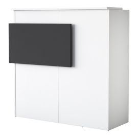 Γραφείο reception Triana pakoworld μελαμίνης λευκό-ανθρακί 110x40x110εκ |  Reception γραφείου στο espiti