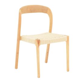 Καρέκλα Tavrine pakoworld σχοινί-rubberwood σε φυσική απόχρωση 47x59x78εκ |  Καρέκλες στο espiti