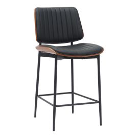 Σκαμπό-μπαρ Kathy pakoworld μαύρο pu-καρυδί μέταλλο 48.5x52.5x96εκ |  Σκαμπώ μπαρ στο espiti