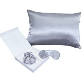 ΣΕΤ ΔΩΡΟΥ 3 ΤΕΜ. PURE SILK DARK GREY ONE SIZE MELINEN |  Μαξιλαροθήκες Απλές στο espiti