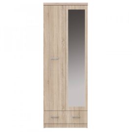 Ντουλάπα Δίφυλλη Top Mix 60x33x183cm Σονόμα με Καθρέπτη AlphaB2B |  Βιτρίνες - Έπιπλα εισόδου στο espiti