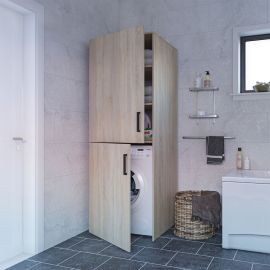 Ντουλάπα Πλυντηρίου Laundry Σονόμα 70x68x190cm AlphaB2B |  Στήλες Μπάνιου στο espiti