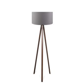 Φωτιστικό δαπέδου PWL-1059 pakoworld Ε27 καρυδί-γκρι Φ38x140εκ |  Δαπέδου στο espiti