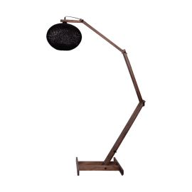 Επιδαπέδιο φωτιστικό Gaia pakoworld E27 καφέ-μαύρο Φ30x160εκ |  Δαπέδου στο espiti