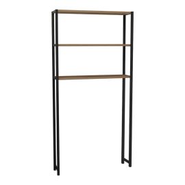 Έπιπλο πλυντηρίου Bothy pakoworld oak μελαμίνης-μαύρο μέταλλο 70x21x150εκ |  Στήλες Μπάνιου στο espiti