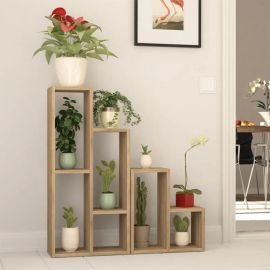 Ραφιέρα - Ανθοστήλη Sule Megapap χρώμα sapphire oak 84x20x89εκ. |  Διακοσμητκά στο espiti