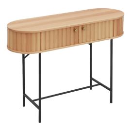 Κονσόλα Zeplen pakoworld MDF-μέταλλο σε oak απόχρωση 100x35x75εκ |  Συρταριέρες -Κονσόλες στο espiti