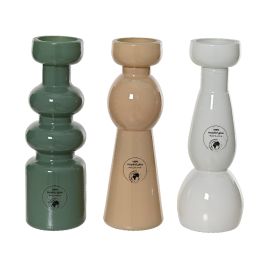 Beauty Home Κηροπήγιο Από Ανακυκλωμένο Γυαλί 6.5 x 20 cm  Λευκό     |  Διακοσμητκά στο espiti
