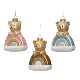 Beauty Home Στολίδι Rainbow Αρκουδάκι 11.3 x 8.3 x 13.5 cm  Γαλάζιο     |  Χριστουγεννιάτικα Στολίδια στο espiti