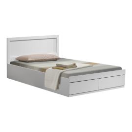 Κρεβάτι Olympus pakoworld με συρτάρι σε λευκή απόχρωση 100x200εκ |  Κρεβάτια στο espiti