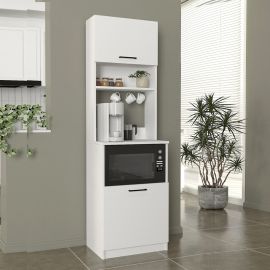Έπιπλο κουζίνας Tuco 1 Megapap χρώμα λευκό 53,8x40x180εκ. |  Ντουλάπια στο espiti