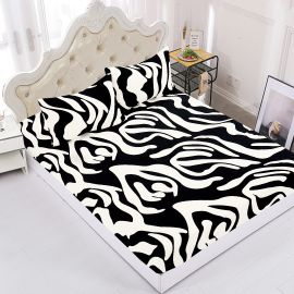 Fleece σεντόνι με λάστιχο και μαξιλαροθήκες (100cm x 200cm + 30cm) design 3 5206978083013 SilkFashion |  Σεντόνια Υπέρδιπλα / King Size στο espiti