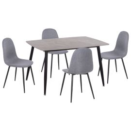 ΣΕΤ ΤΡΑΠΕΖΑΡΙΑΣ 5ΤΜΧ RAVEN HM21068.03 ΚΕΡΑΜΙΚΟ TOP ΓΚΡΙ ΜΑΡΜΑΡΟ--ΓΚΡΙ ΥΦΑΣΜΑ |  Σετ τραπεζαρίες στο espiti