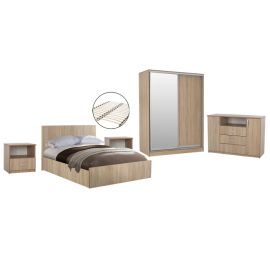 ΣΕΤ ΚΡΕΒΑΤΟΚΑΜΑΡΑΣ 6ΤΜΧ ADLER HM11759 ΜΕΛΑΜΙΝΗ SONAMA OAK-ΓΙΑ ΣΤΡΩΜΑ 160x200εκ |  Σετ Κρεβατοκάμαρας στο espiti