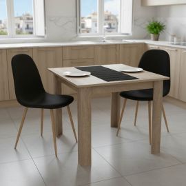 Τραπεζαρία Manka I-Bella pakoworld σετ 3τεμ σε sonoma truffle απόχρωση 80x80x77εκ |  Σετ τραπεζαρίες στο espiti