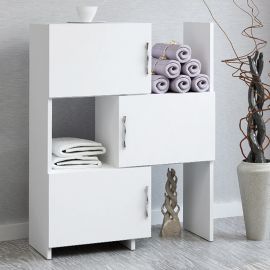 Ντουλάπι κουζίνας - μπάνιου Anna Megapap χρώμα λευκό 65x31,5x89,8εκ. |  Ντουλάπια στο espiti