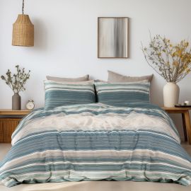 Beauty Home Σετ παπλωματοθήκη φανελένια υπέρδιπλη Monet Art 12331 230x250 Πράσινο       |  Παπλωματοθήκες φανελένιες υπέρδιπλες στο espiti