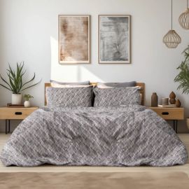 Beauty Home Σετ σεντόνια φανελένια υπέρδιπλα Leonardo Art 12333 240x260 Γκρι       |  Φανελένια Υπέρδιπλα στο espiti