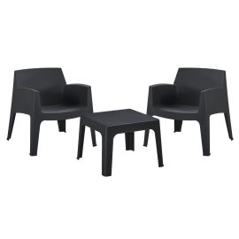 ΣΕΤ LOUNGE 3ΤΜΧ SLEEK HM21274.02 ΜΑΥΡΟ ΠΟΛΥΠΡΟΠΥΛΕΝΙΟ |  Σαλόνια κήπου στο espiti