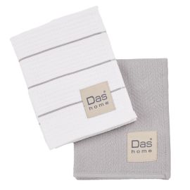 DAS HOME ΣΕΤ ΠΟΤΗΡΟΠΑΝΑ 2ΤΜΧ 30Χ50 0829 GREY, WHITE |  Πετσέτες Κουζίνας στο espiti