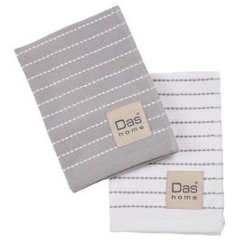 DAS HOME ΣΕΤ ΠΟΤΗΡΟΠΑΝΑ 2ΤΜΧ 30Χ50 0824 GREY, WHITE |  Πετσέτες Κουζίνας στο espiti