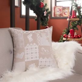 Μαξιλαροθήκη Mariazell 02 - 65x65cm δαπέδου με γέμιση  52017130 Teoran |  Χριστουγεννιάτικα Μαξιλάρια στο espiti