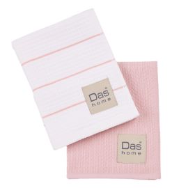 DAS HOME ΣΕΤ ΠΟΤΗΡΟΠΑΝΑ 2ΤΜΧ 30Χ50 0828 PINK, WHITE |  Πετσέτες Κουζίνας στο espiti