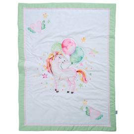 DAS BABY ΠΑΠΛΩΜΑ FUN DIGITAL 4919 MINT, PINK, WHITE |  Βρεφικά Παπλώματα στο espiti