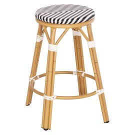 ΣΚΑΜΠΟ ΑΛΟΥΜΙΝΙΟΥ ΜΕΣ.ΥΨΟΥΣ CHINO HM6286.03 BAMBOO LOOK & TEXTILENE ΜΑΥΡΟ 43x43x65Υεκ |  Σκαμπώ κήπου στο espiti