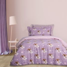 DAS KIDS ΣΕΤ ΠΑΠΛΩΜΑΤΟΘΗΚΗ ΜΟΝΗ 4972 PINK, PURPLE |  Παπλωματοθήκες Παιδικές στο espiti