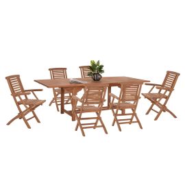 ΣΕΤ ΤΡΑΠΕΖΑΡΙΑΣ CRANDER HM21288 ΤΡΑΠΕΖΙ & 6 ΠΟΛΥΘΡΟΝΕΣ ΠΤΥΣΣΟΜΕΝΕΣ-ΤΕΑΚ |  Σετ τραπεζαρία κήπου στο espiti