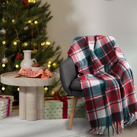 DAS HOME ΚΟΥΒΕΡΤΑ ΚΑΝΑΠΕ FAUX MOHAIR 1378 GRΕΕN, RED |  Κουβέρτες Καναπέ στο espiti