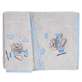 GREENWICH POLO CLUB ΣΕΤ ΠΕΤΣΕΤΕΣ ΒΑΒΥ 8851 BLUE, GREY |  Βρεφικές πετσέτες στο espiti