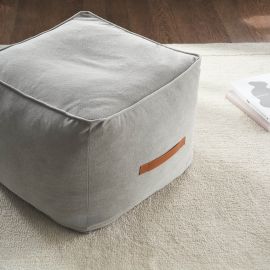 πουφ 40x50x50cm GOFIS HOME  Nadinia Fog Grey 137/15 |  Πουφ στο espiti