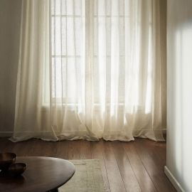 Κουρτίνα με σιρίτι 350x295cm GOFIS HOME  Combe Beige 502/06 |  Ετοιμες μονοχρωμες κουρτίνες στο espiti