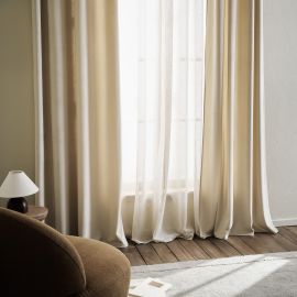 Κουρτίνα με σιρίτι 140x280cm GOFIS HOME  Winter Moon ecru 711/05 |  Ετοιμες μονοχρωμες κουρτίνες στο espiti