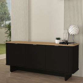 Μπουφές Bohema Megapap χρώμα μαύρο - sepet oak 180x47x76,6εκ. |  Μπουφέδες στο espiti