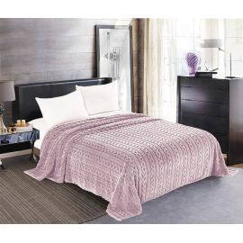 Κουβέρτα fleece braid (160cm x 220cm) λιλά 5206978163104 SilkFashion |  Κουβέρτες fleece Υπέρδιπλες στο espiti