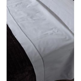 ΧΕΙΡΟΠΟΙΗΤΟ ΣΕΝΤΟΝΙ ΜΕ ΑΖΟΥΡ ΝΧ46  (180CM X 250CM) ΛΕΥΚΟ 6978000004525 SilkFashion |  Νυφικά Σεντόνια στο espiti