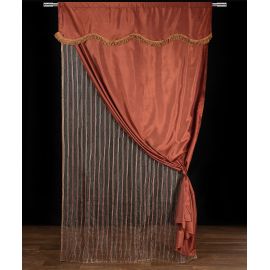 Κουρτίνα maria (150cm x 280cm) με τούνελ καφέ 6978000004418 SilkFashion |  Ετοιμες μονοχρωμες κουρτίνες στο espiti