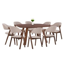 ΣΕΤ ΤΡΑΠΕΖΑΡΙΑΣ 9ΤΜΧ RIDER HM21341 ΤΡΑΠΕΖΙ ΑΠΟ MDF--ΚΑΡΕΚΛΕΣ RUBBERWOOD & ΥΦΑΣΜΑ |  Σετ τραπεζαρίες στο espiti