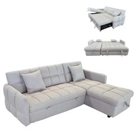 ΓΩΝΙΑΚΟΣ ΚΑΝΑΠΕΣ-ΚΡΕΒΑΤΙ ΑΝΑΣΤΡΕΨΙΜΟΣ NEZU HM3294.02 ΜΠΕΖ ΥΦΑΣΜΑ 213x145x83Υεκ. |  Καναπέδες γωνιακοί στο espiti