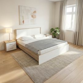 Σετ Κρεβατοκάμαρας Athos Sonoma Λευκό με Κρεβάτι 160x200εκ Σετ 3τεμ |  Σέτ Κρεβατοκάμαρας στο espiti