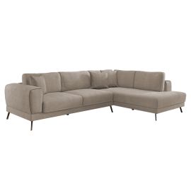 ΚΑΝΑΠΕΣ ΚΡΕΒΑΤΙ ΔΕΞΙΑ ΓΩΝΙΑ ZENORA HM3337.03R ΜΠΕΖ ΥΦΑΣΜΑ 304x212x80Υεκ |  Καναπέδες γωνιακοί στο espiti