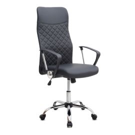 Καρέκλα γραφείου Novaro Megapap από τεχνόδερμα χρώμα μαύρο 61x68x111/121εκ. |  Καρέκλες γραφείου στο espiti