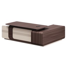 ΓΡΑΦΕΙΟ ΑΡΙΣΤΕΡΗ ΓΩΝΙΑ ΣΕΙΡΑ PRESIDENT HM2146L ΜΕΛΑΜΙΝΗ ΣΕ ΚΑΡΥΔΙ-ΜΠΕΖ 240x180x76Υεκ |  Γραφεία στο espiti